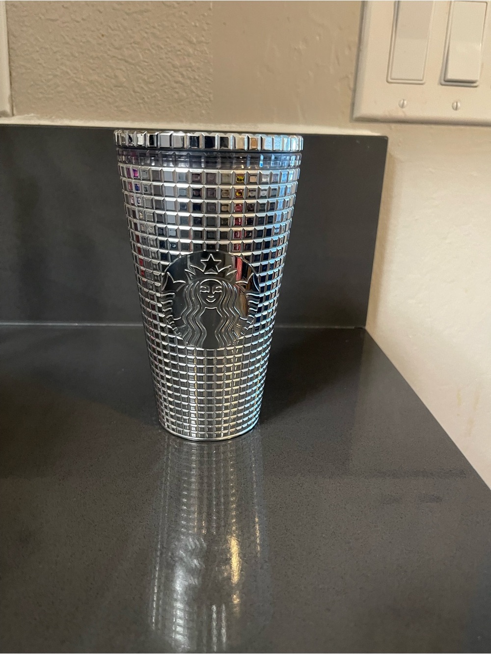 Starbucks Silver Mirror Studded Tumbler